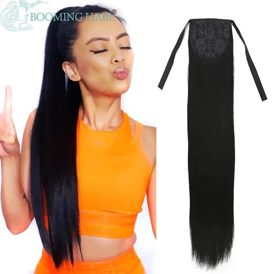 Curly Ponytail Extensions Clip in Synthetic Drawstring Ponytail
