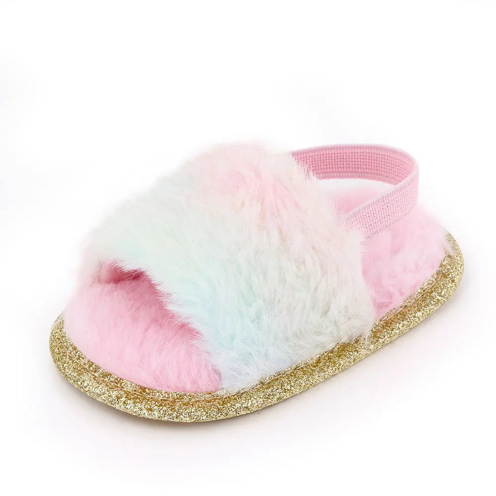 Fashion Faux Fur Baby Shoes For Newborn Spring