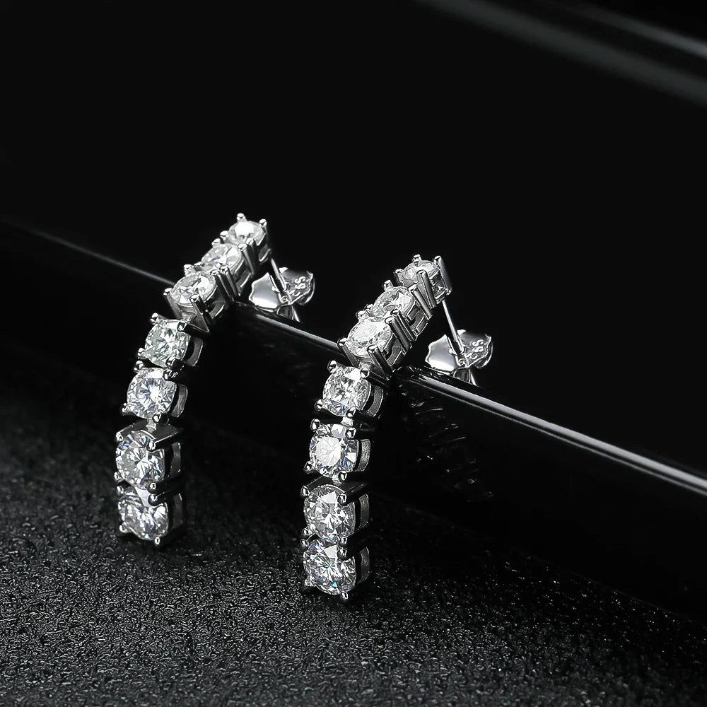 KNOBSPIN D VVS1 Moissanite Pandent Earrings for Woman