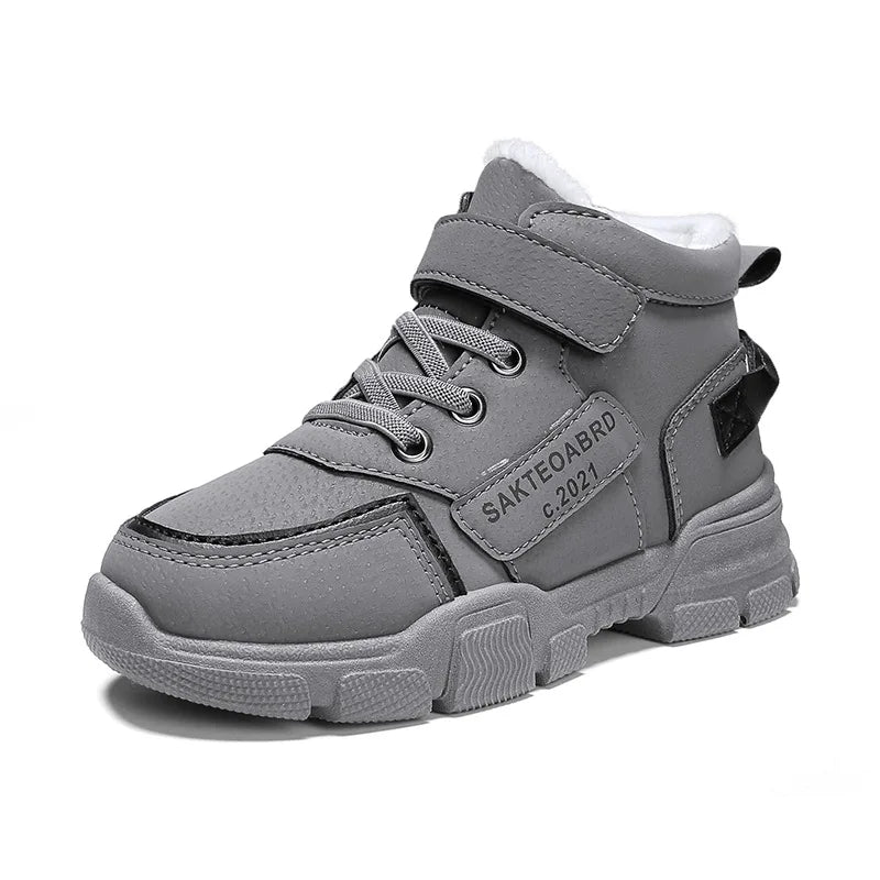 Winter Children's Boots Boys Plus Cashmere Thicken Warm