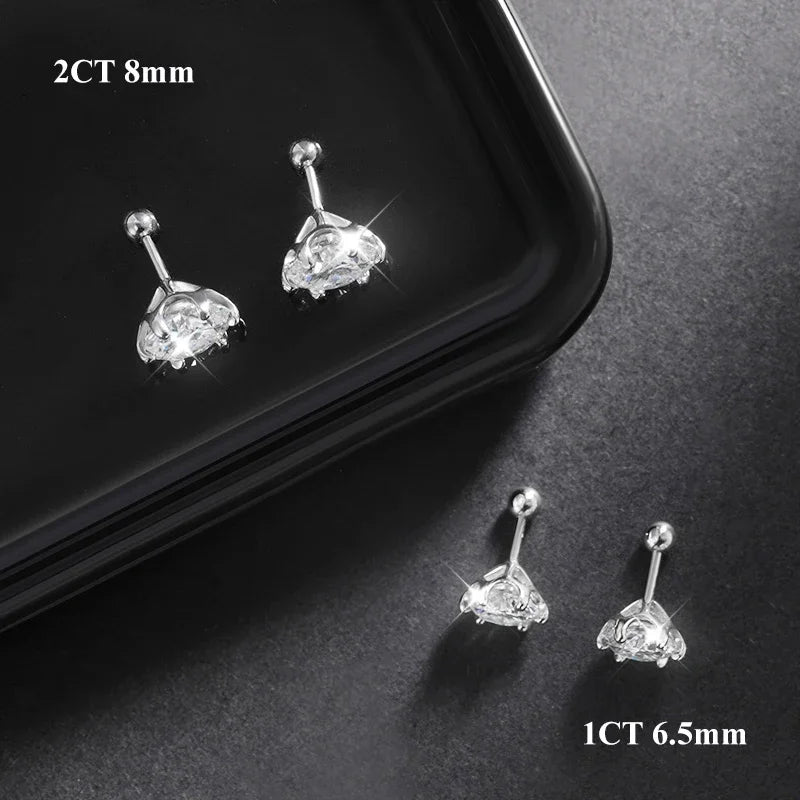 EWYA 925 Sterling Silver 0.2-2ct D VVS1 6