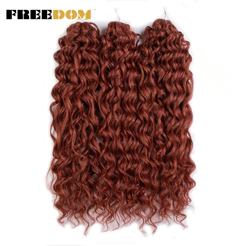 FREEDOM Synthetic Deep Wavy Twist Crochet Hair Afro