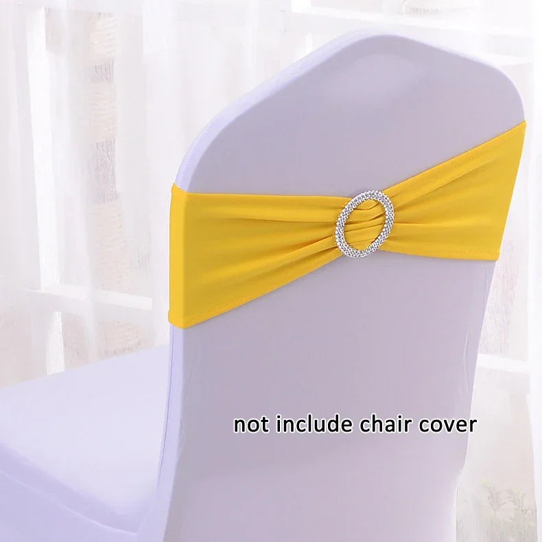50pcs/lot Stretch Lycra Spandex Chair Covers Bands With