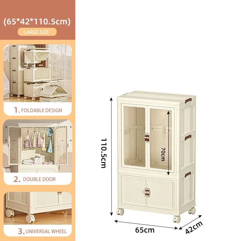 Baby clothes storage cabinet Free installation of baby