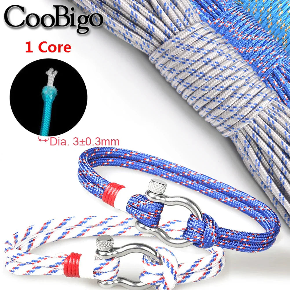 3mm Paracord 350 Parachute Cord Outdoor Hiking Camping