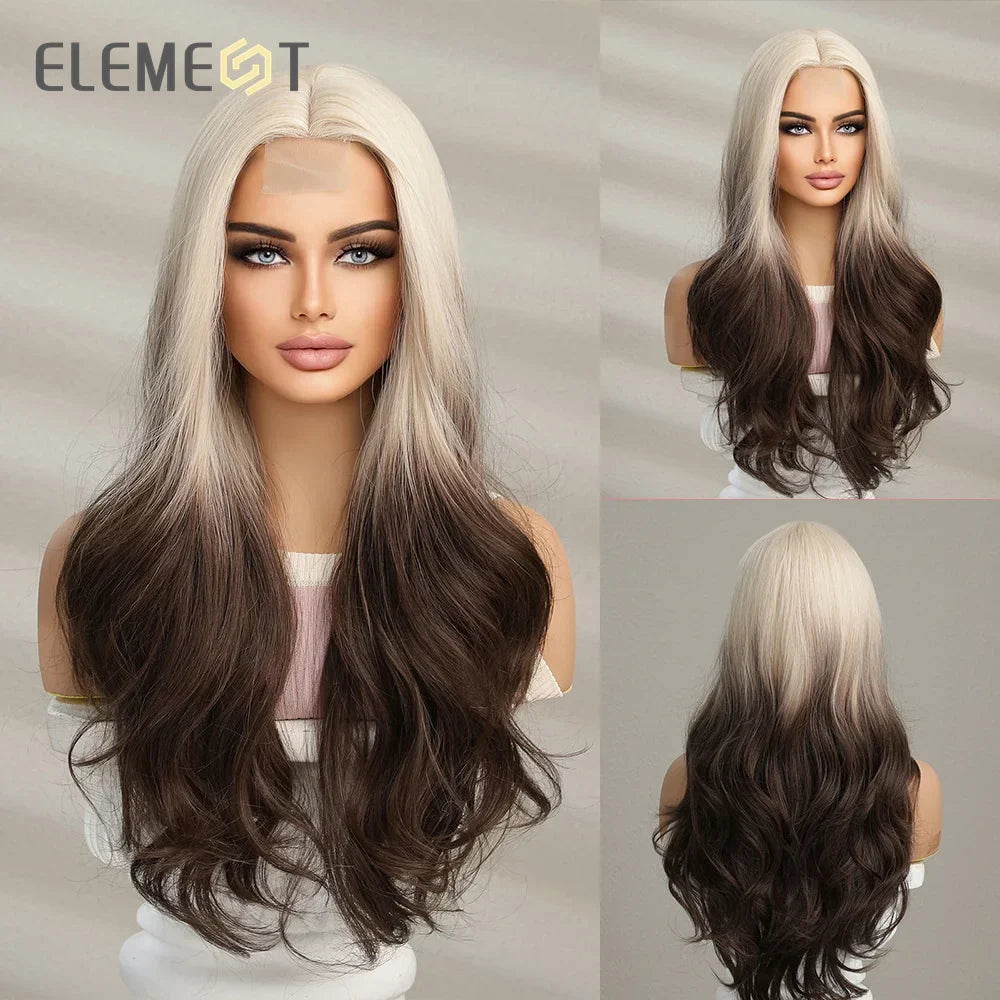ELEMENT Elegant Part Front Lace Synthetic Wig Short
