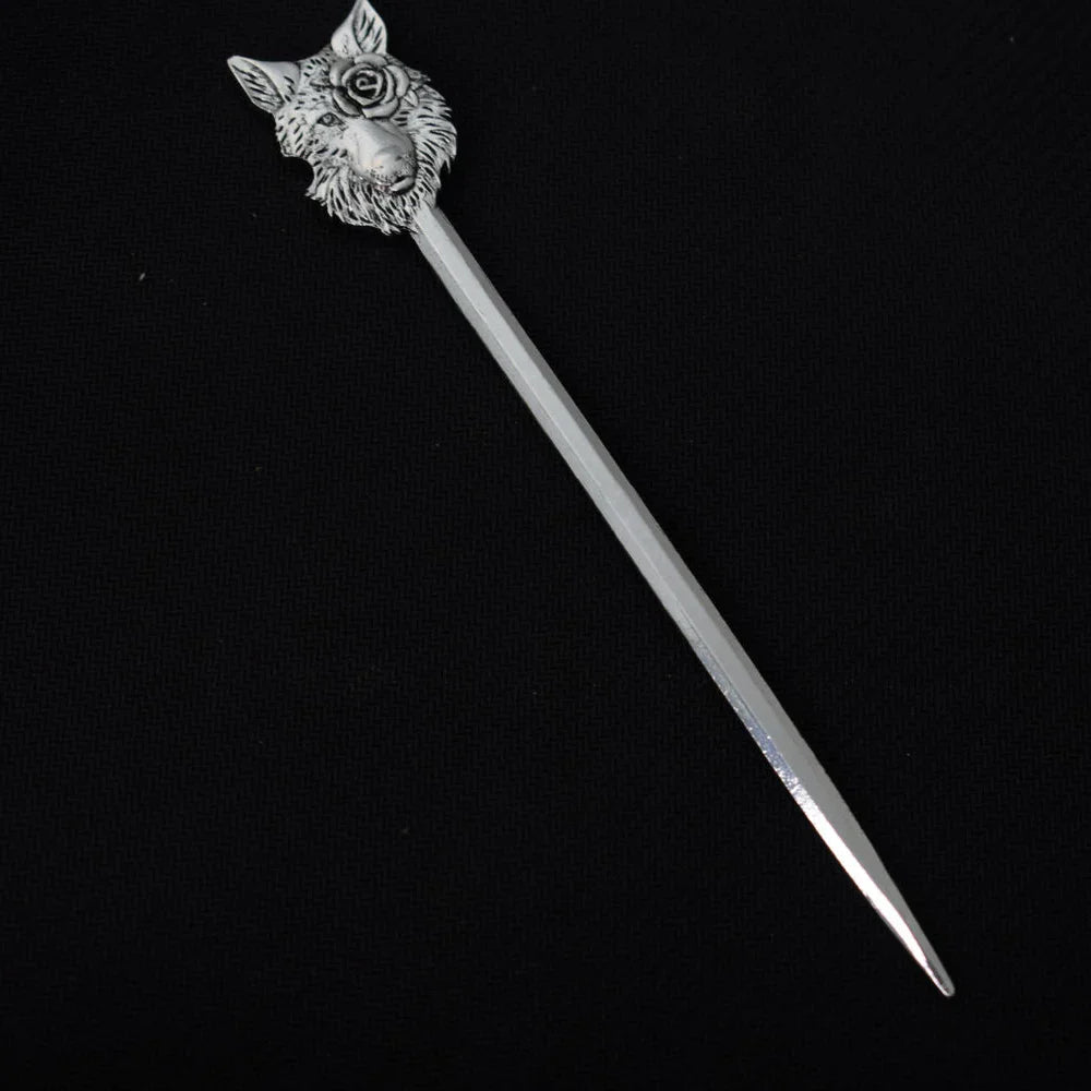 16cm Witch skull Hair Stick sword woman hair