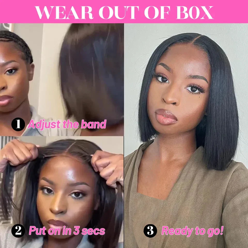 ISEE Hair Wear Go Glueless Wigs Preplucked Straight