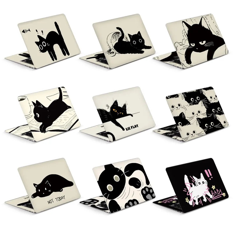 Laptop Skins Stickers Cat Cover Vinly Skin 13.3"15.6"17"Cartoon