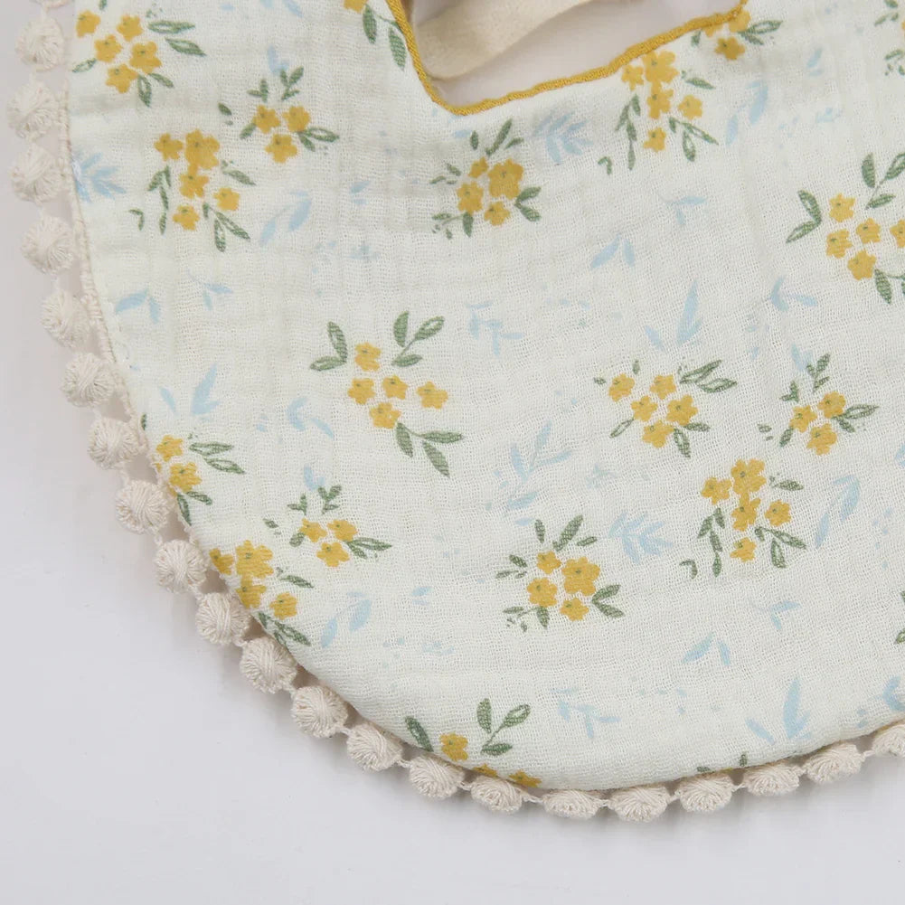 3Pcs/Set Baby Flower Bibs & Headbands Bow Nylon