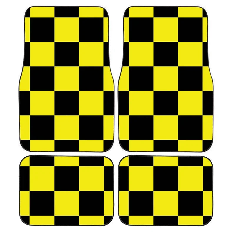 Checkerboard Car Mats Auto Parts Rubber Floor Mats