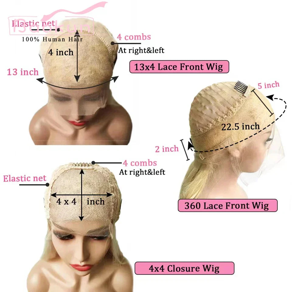 13x4 Colored Short Bob Wig Lace Front Human