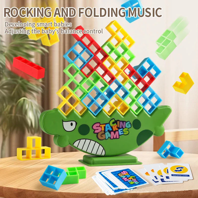 48-64 Stacking Blocks Tetra Tower Balance Game Stacking