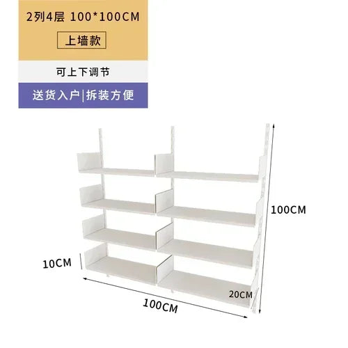 Metal Display Bookcase Magazine Rack Wall Modern Bookcase