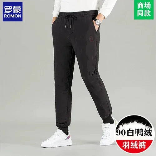 High End Down Pants for Men 90% White