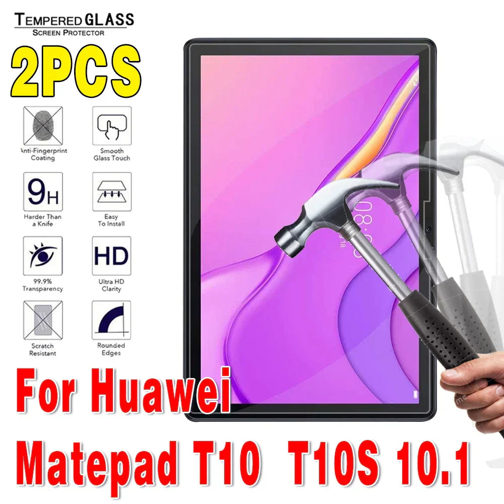 2Pcs Tempered Glass Tablet Screen Protector for Huawei