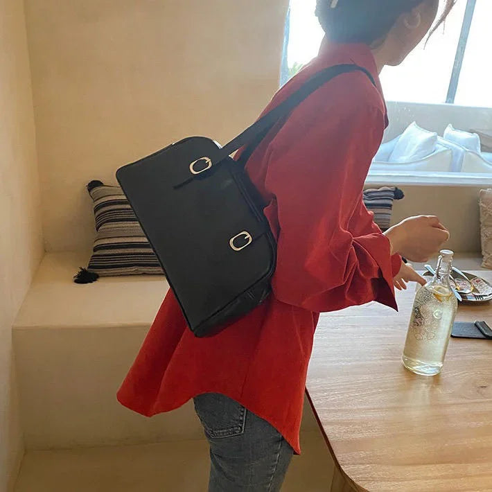 Women Top-handle Bags Spring New Green Leather Shoulder