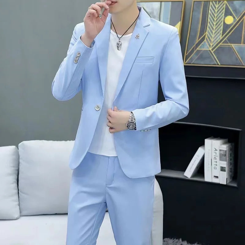 Men's Suits Summer Red Blazer Double Breasted Men