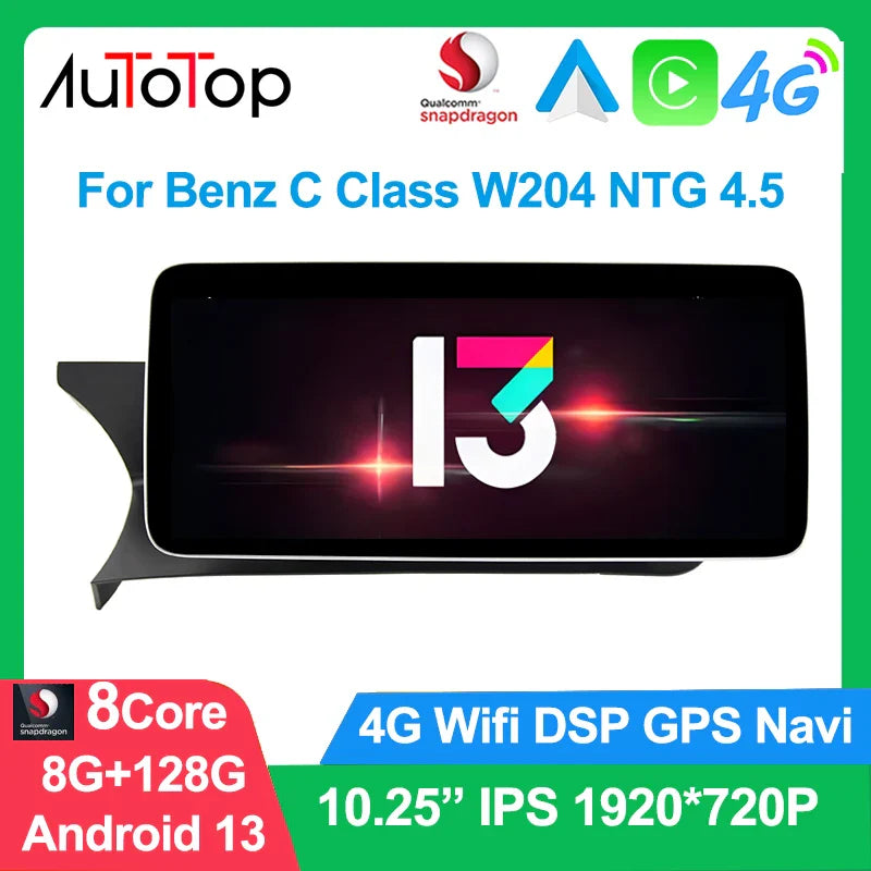 AUTOTOP 8 Core 8+128G Android 13 Car Video