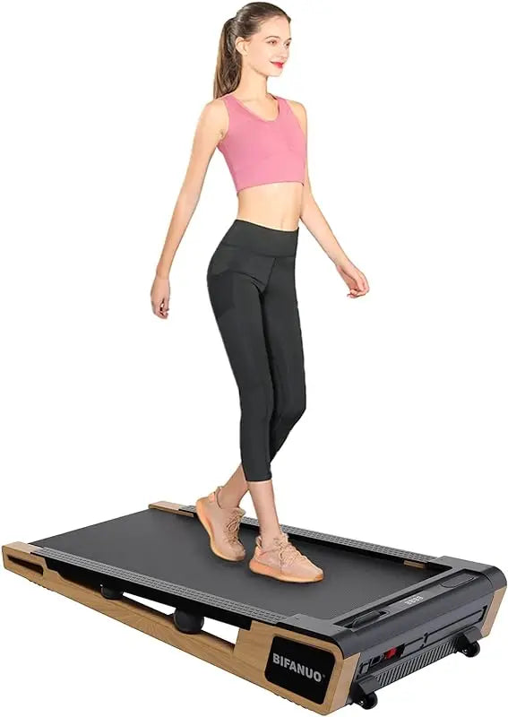 BiFanuo 2 in 1 Folding Treadmill, Under Desk Smart Walking Pad, Installation-Free,Compact FoldableTreadmill for Home/Office Gym
