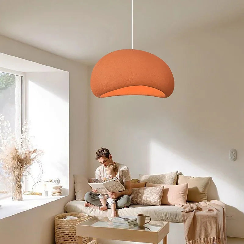 Minimalist Wabi-Sabi LED Chandeliers Light Living Kitchen Island