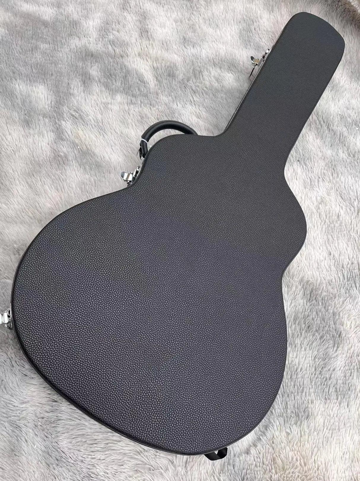 One piece connected wooden guitar, tomato color, real