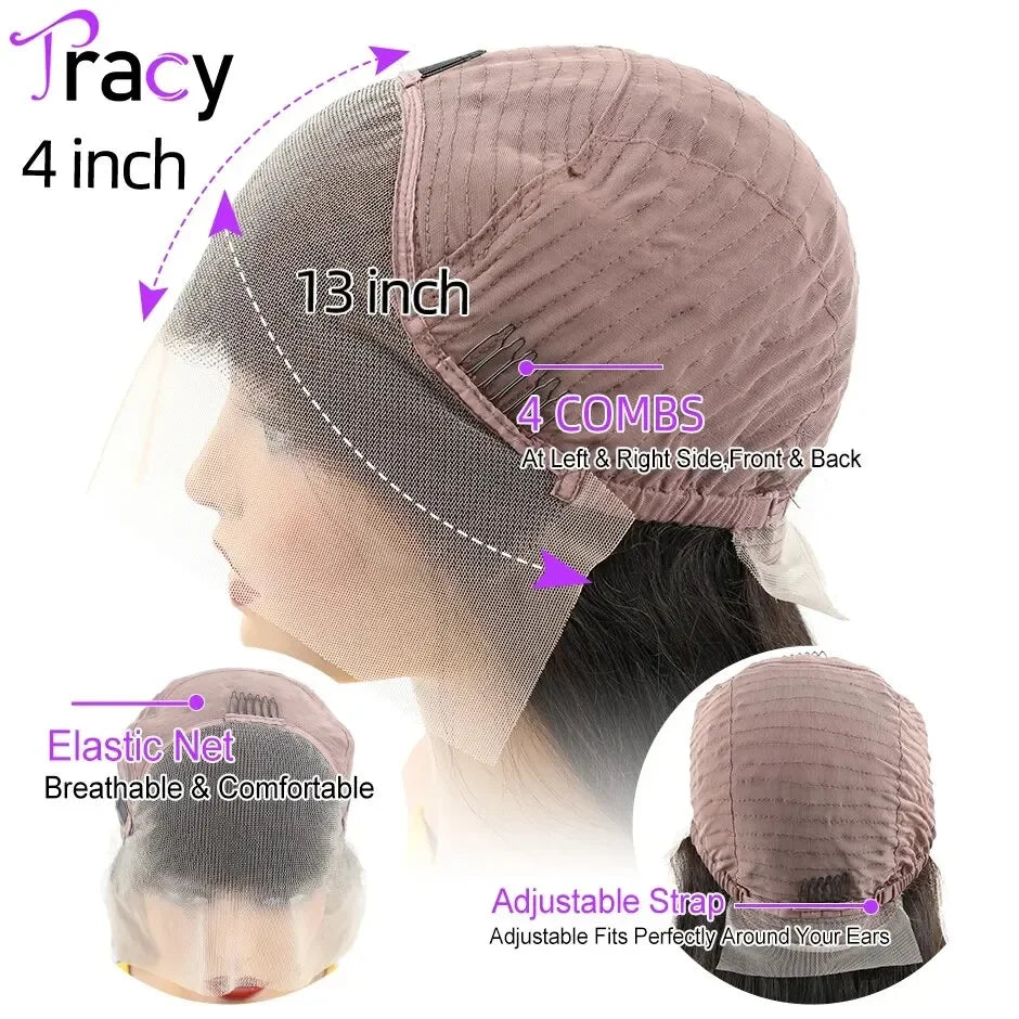 TRACY HAIR Straight Highlight Pre Cut Pre Plucked