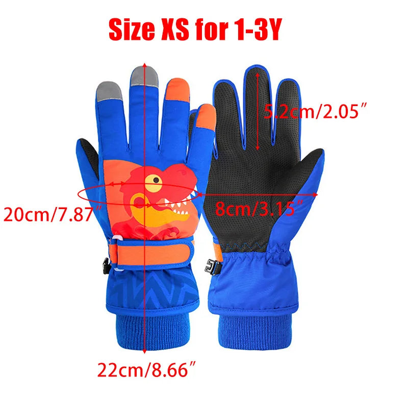 Thicken Baby Winter Gloves Coral Fleece Waterproof Child