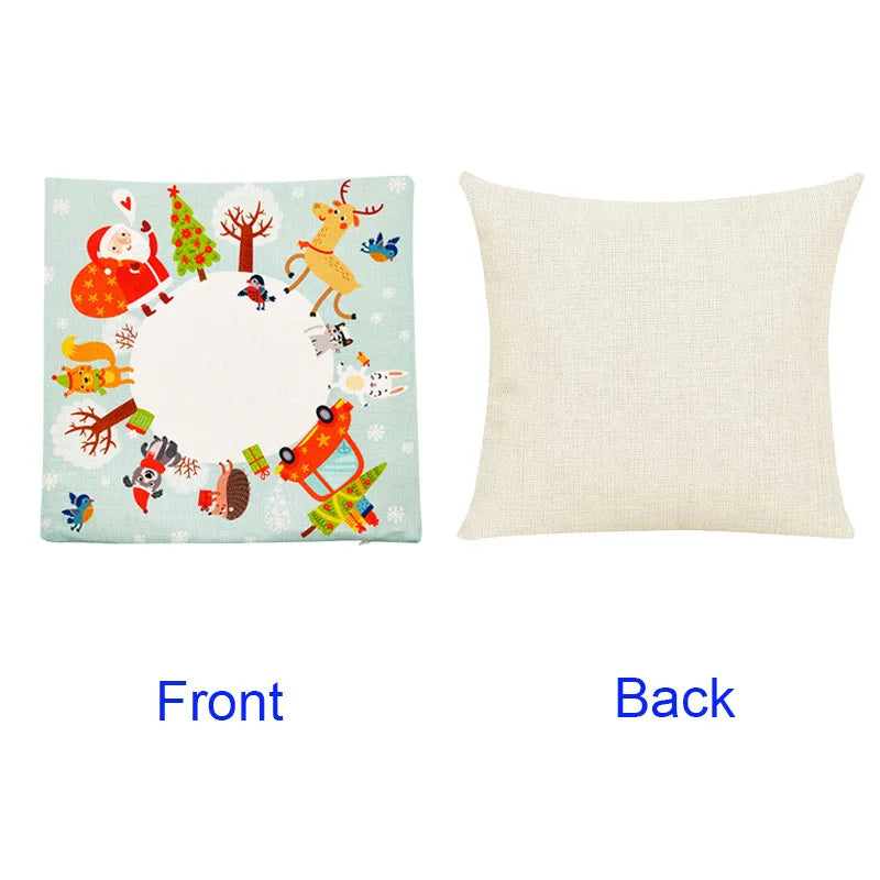 5pcs Sublimation DIY White Blank Linen Square Merry