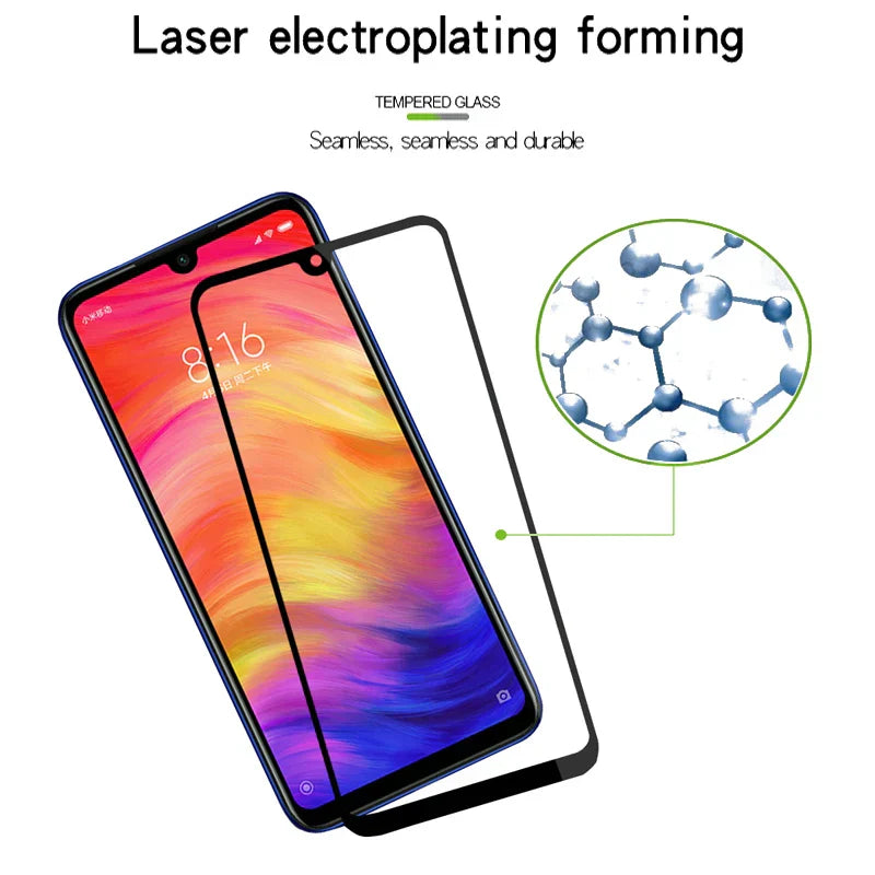 2pcs 3D Glass On Redmi Note 7 Protective