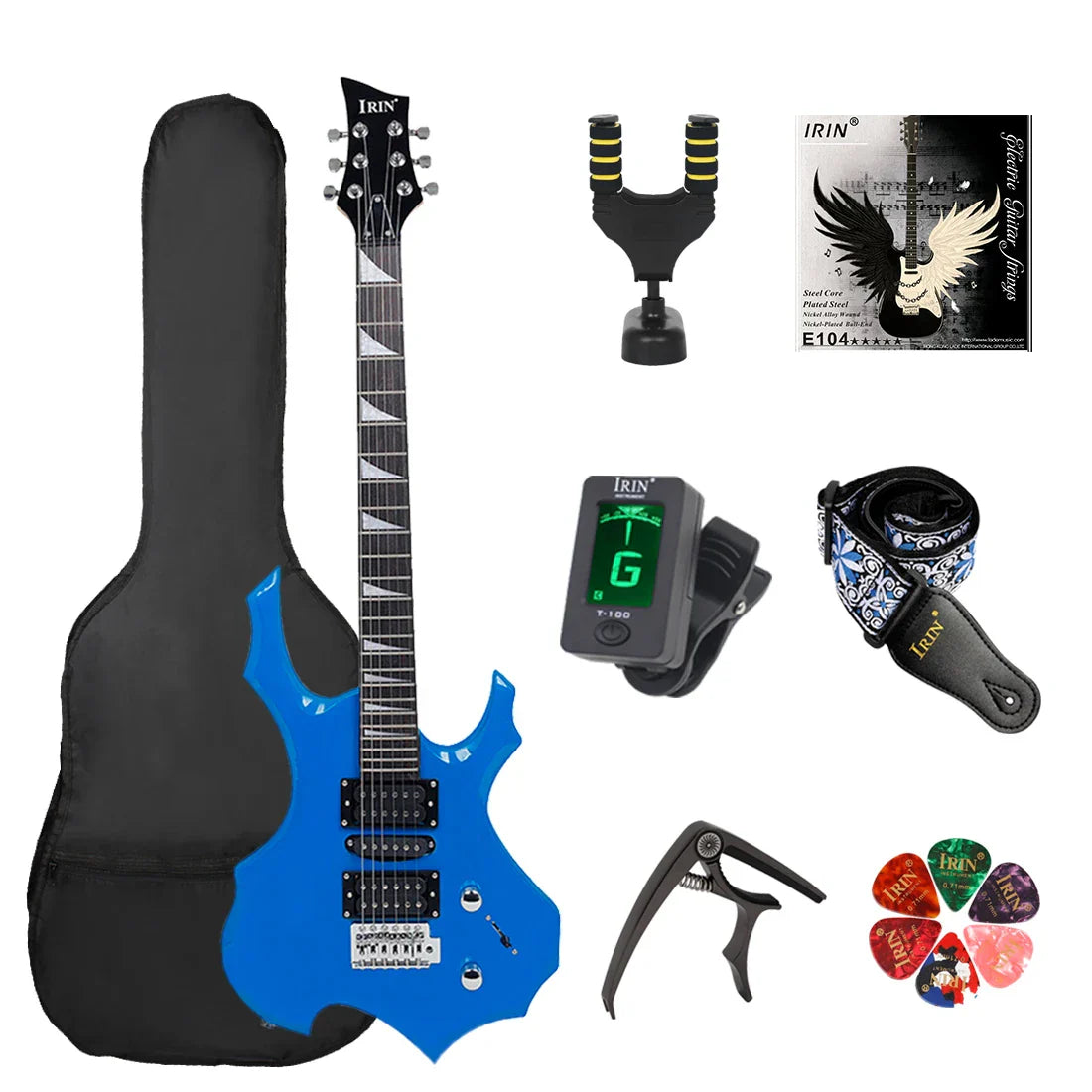 IRIN 24 Frets Electric Guitar Maple Neck Flame