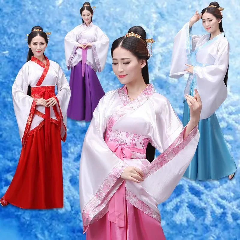 Hanfu Women Tang Chinese Fairy Dance Costumes Skirts