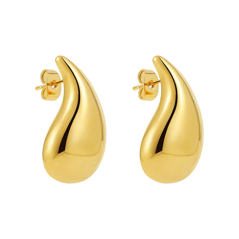 Waterdrop Chunky Hoop Earrings Dupes for Women Lightweight
