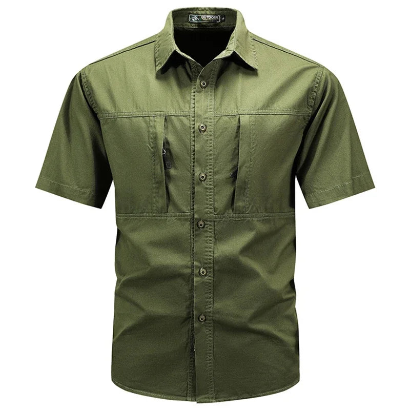 Men's Tactical Short-sleeved Shirt Summer New Outdoor Multi-pocket