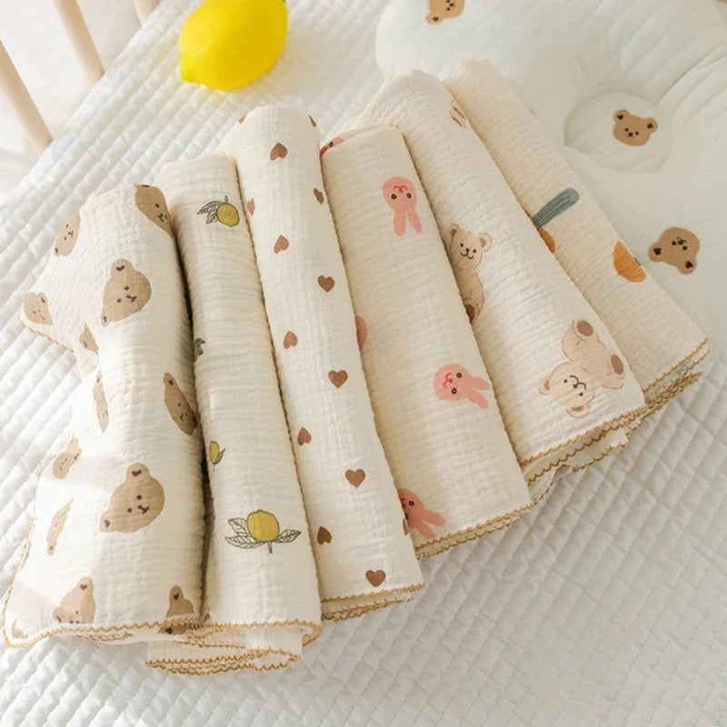3D Minky Dot Baby Blanket Newborn Cotton Gauze