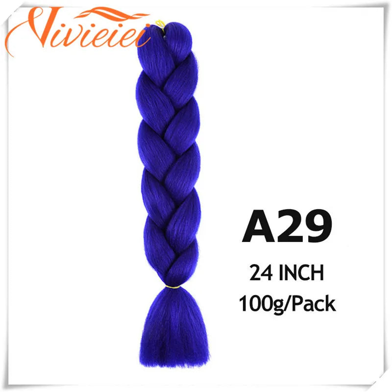 6 Pcs 24" Jumbo Synthetic Braids Hair Extensions