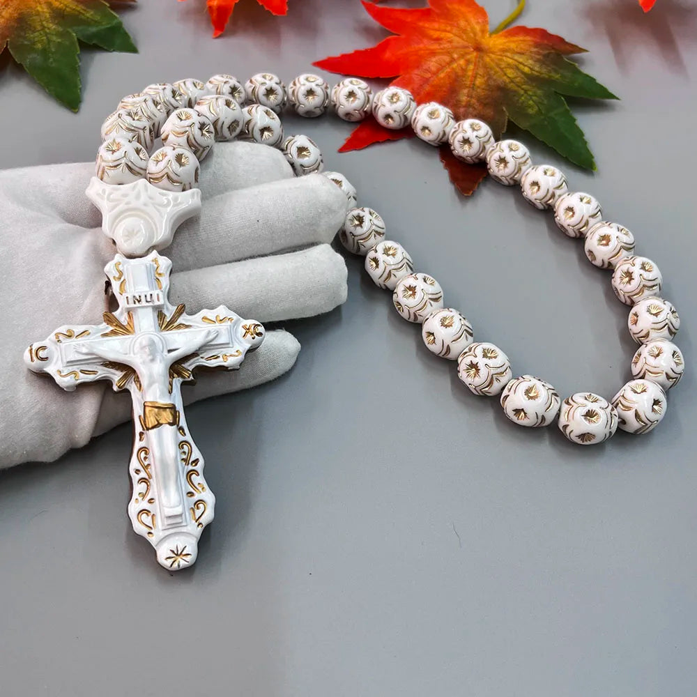GS111 Cross Holy Image Resin Paintings Fine Beads