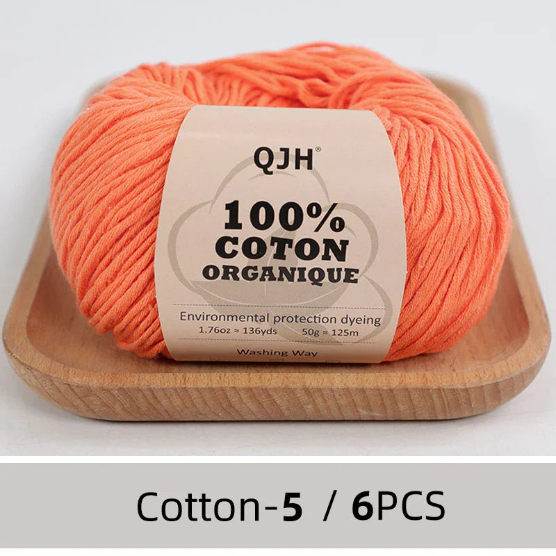 QJH 100% Cotton Yarn, Cotton Baby Sport Weight