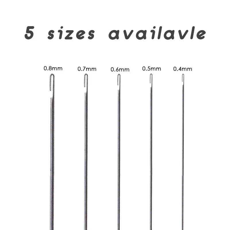 5pcslot super long stainless steel beading needles easy