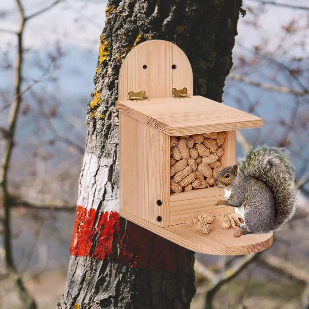 Useful Bird Squirrel Food Holder Feeding Box Handmade