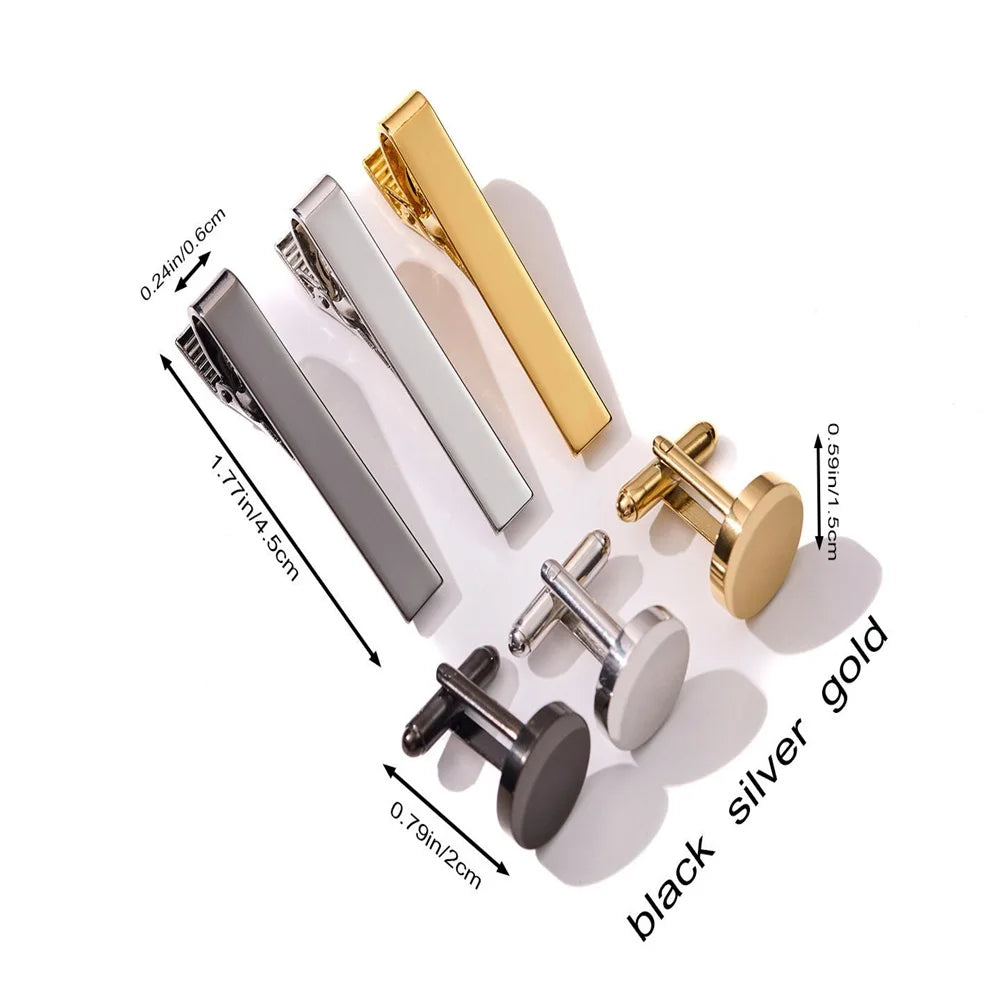 Personalized Stainless Steel Groomsmen Cufflinks With Box Custom