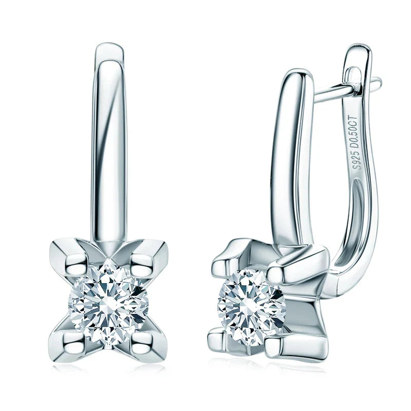 IOGOU Earrings 2023 Trend New Moissanite Dangle Huggie