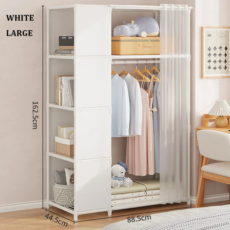 Simple Reinforced Wardrobe With Dust Proof Nonwovens Home