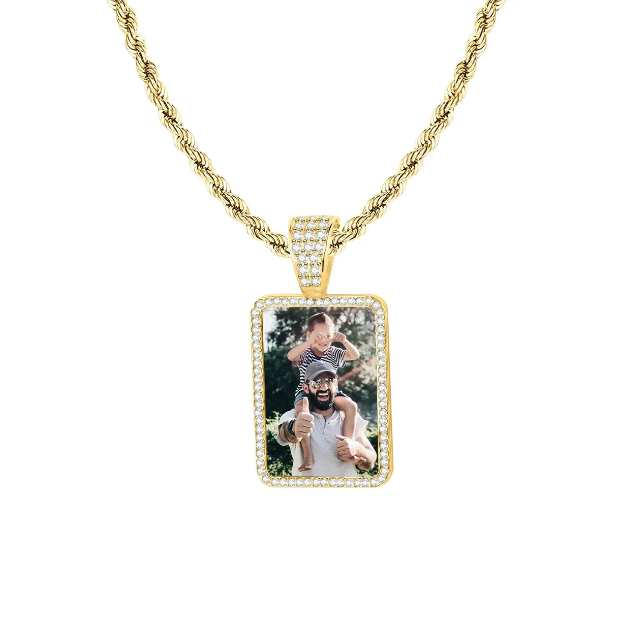 Custom Photo Pendant Necklace Personalized Hip Hop Jewelry
