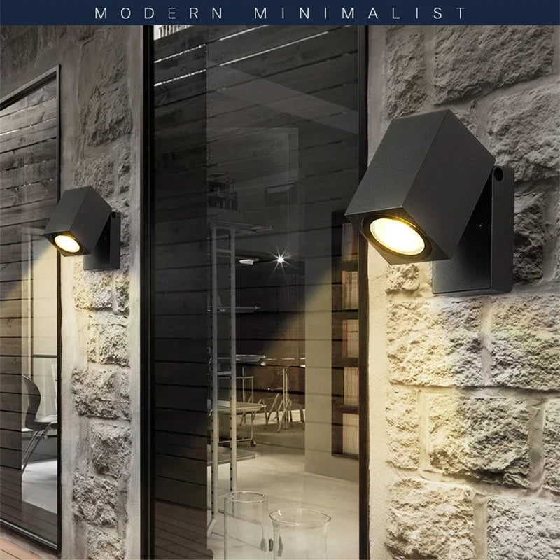 LED Outdoor Wall Lamps Adjustable Fold Lighting Fixture