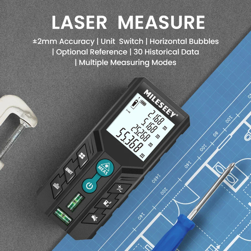 MILESEEY Laser Rangefinder D2 LV56 40M 60M 100M