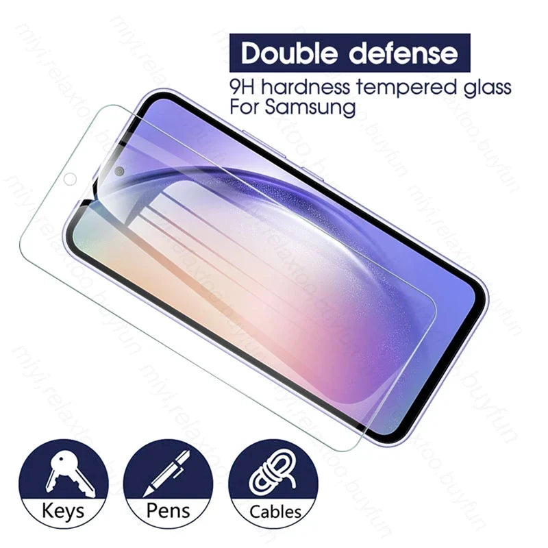 5pcs tempered glass screen protector film for samsung