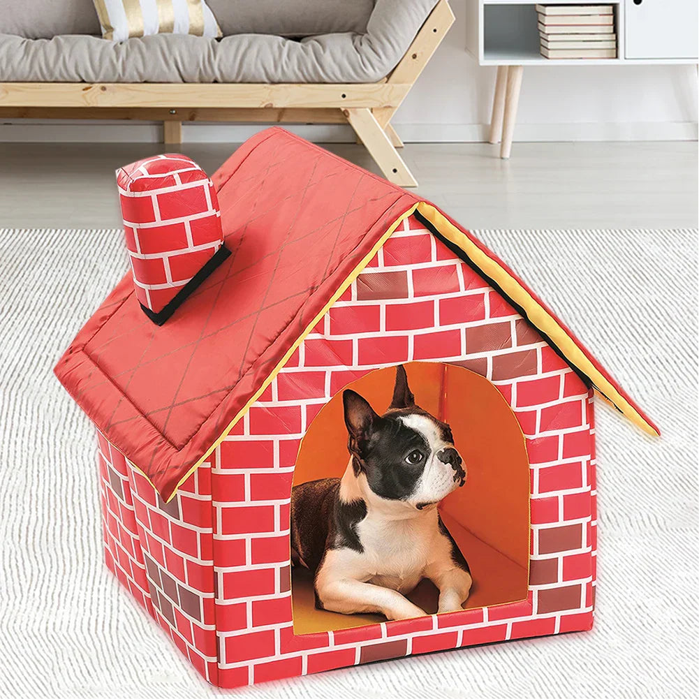 Foldable Kennel Small Dog Cat Kennel Portable Brick