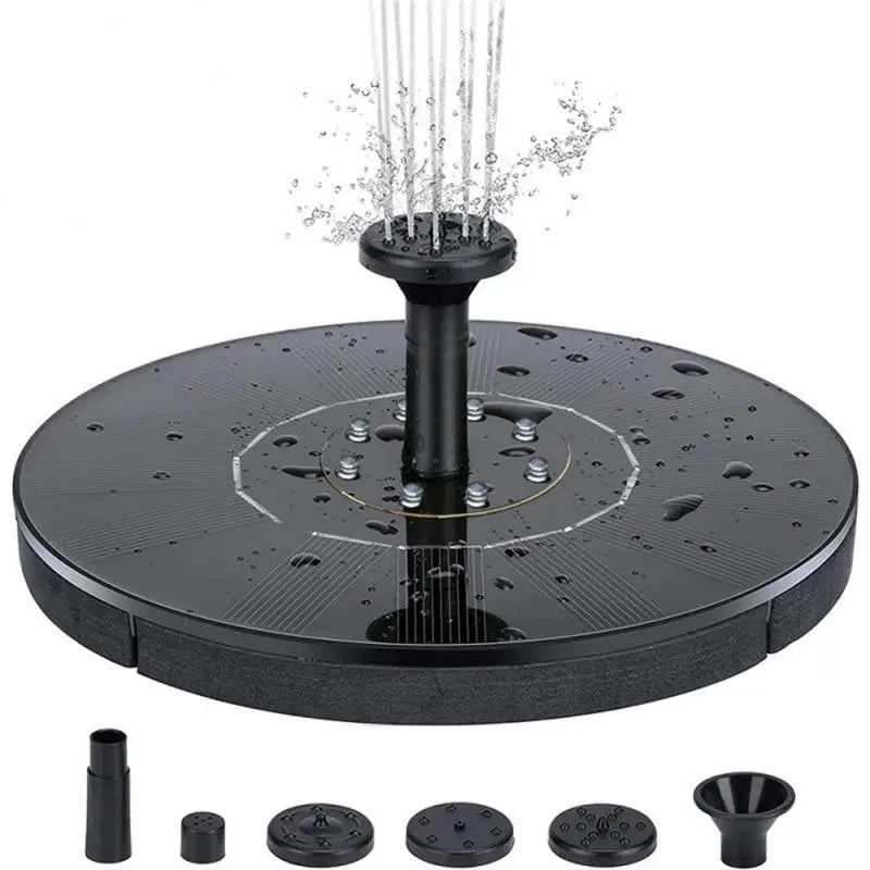 Solar Water Fountain Floating Bird Bath Waterfall Garden