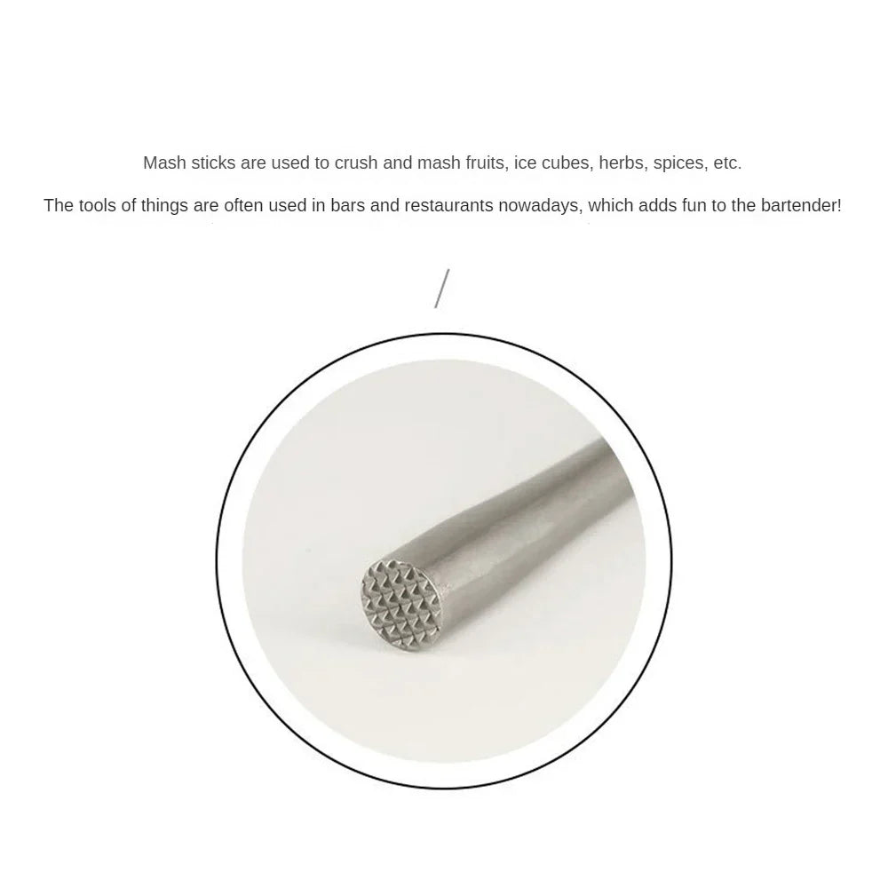 Cocktail Shaker Stick Muddler Drink Pusher Home Brewing